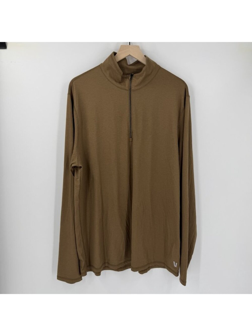 Men's Vuori Pullover XXL Brown *Flaw* Ease Performance Half Zip Jacket